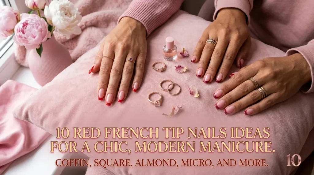 10 Red French Tip Nails Ideas for a Chic, Modern Manicure