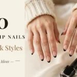 20 Black French Tip Nails - Bold Black Designs