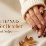20 French Tip Nails Ideas for October - Cute Fall Designs