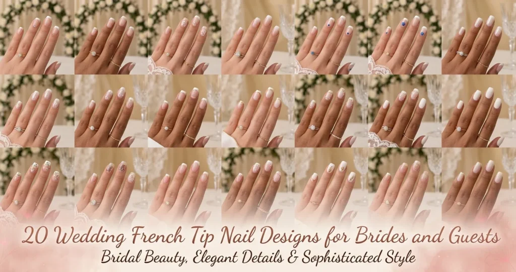 20 Wedding French Tip Nail Designs for Brides and Guests