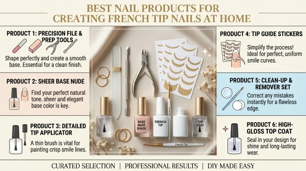 Best Nail Products for Creating French Tip Nails at Home