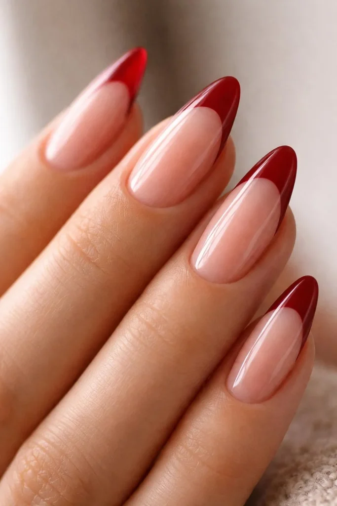 Blood-Red French Tips