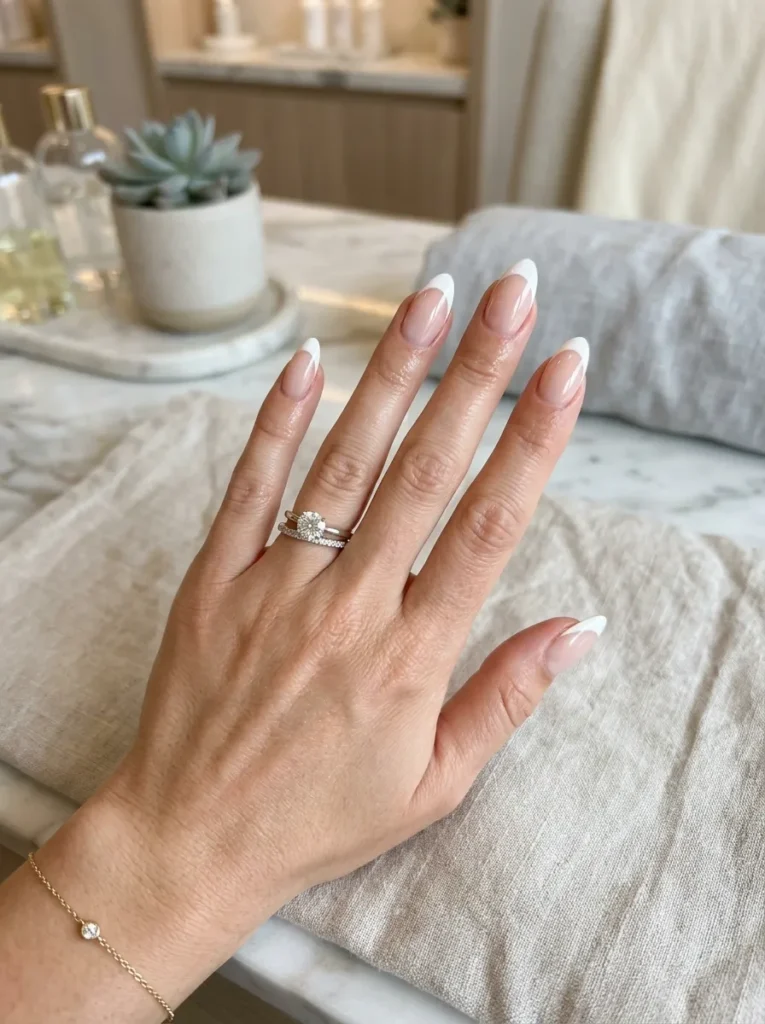 Classic White French Tip Nails