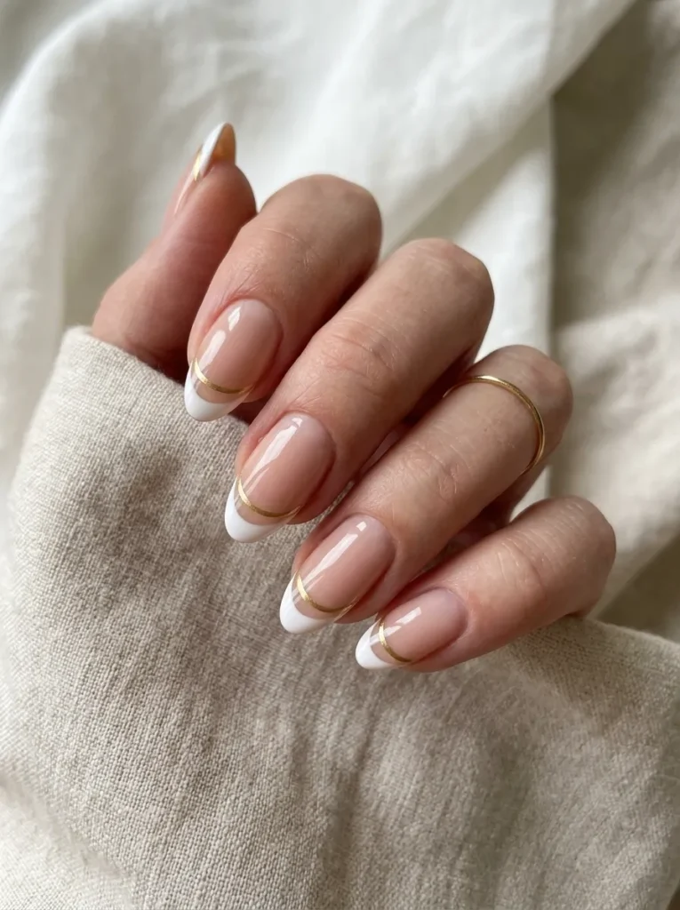 Double French Tip Nails