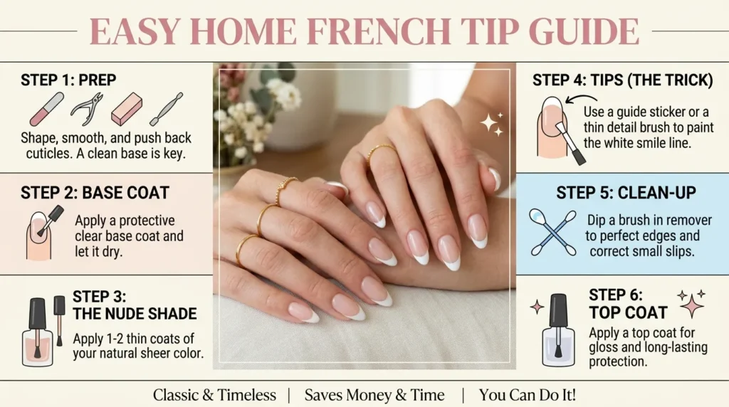 How to Do French Tip Nails at Home - Easy Step-by-Step Guide