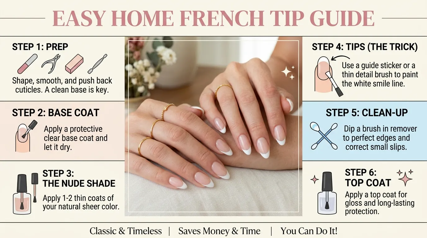 How to Do French Tip Nails at Home - Easy Step-by-Step Guide