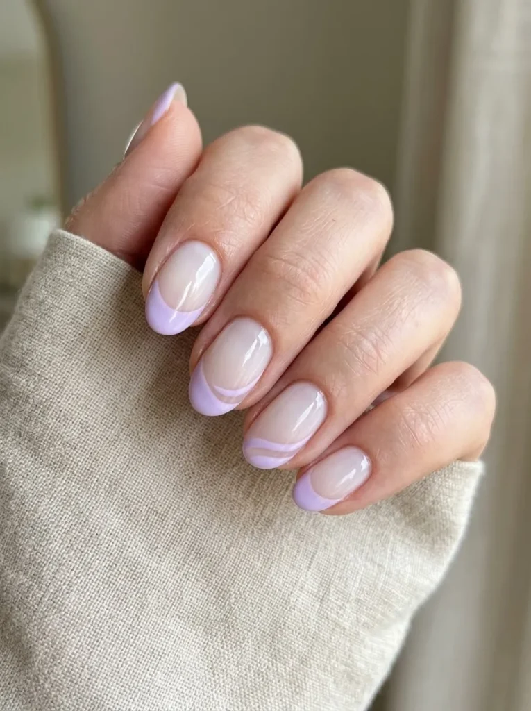 Purple Ombre French Tips