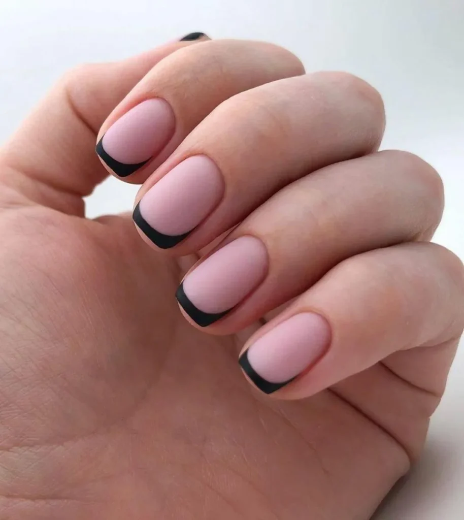 Matte Black French Tips