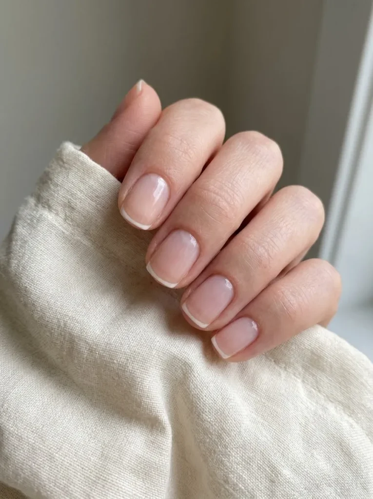 Micro French Tips for Short Nails