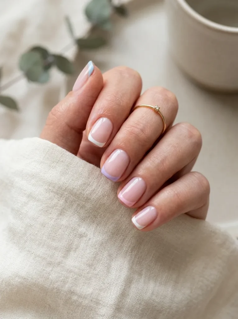 Micro French Spring Nails