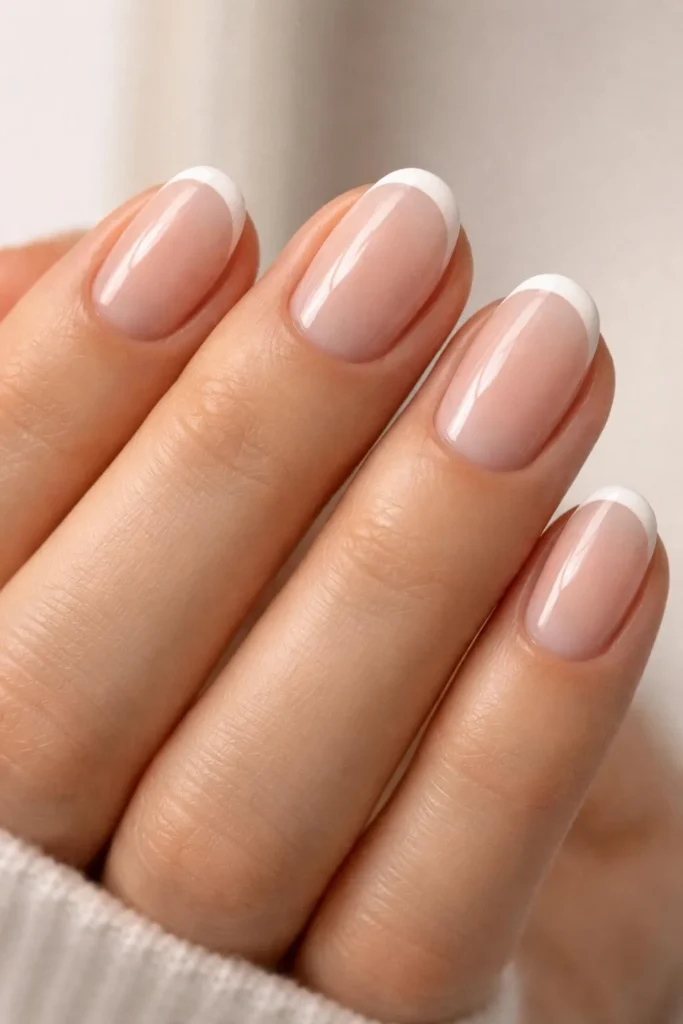 Milky White French Tips