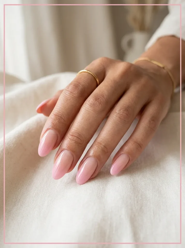 Pink Ombre French Tips Nails