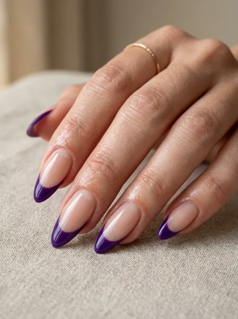 Lilac Micro French Tips