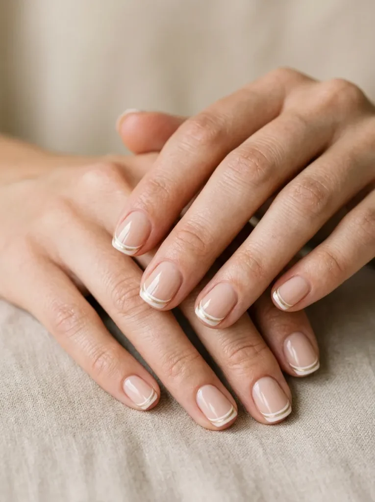 Short Double French Tips
