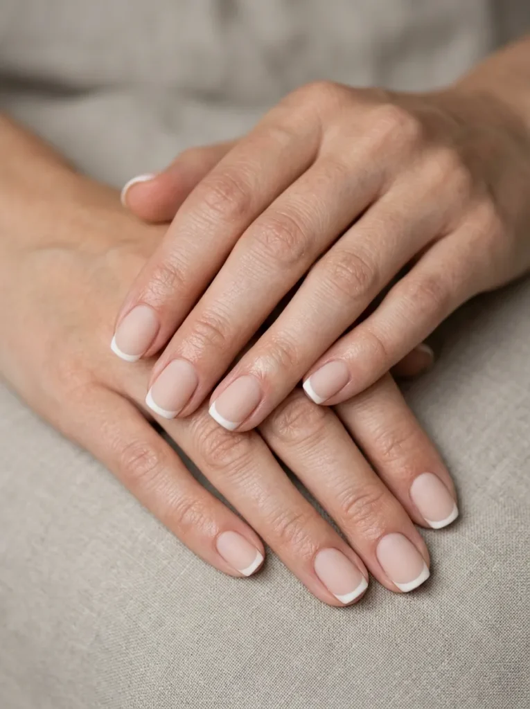 Short Matte French Tips