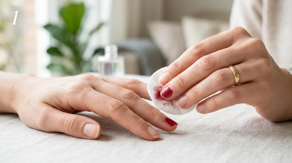 Step 1: Remove Old Nail Polish